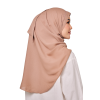 Sulam Mekar Ironless Chiffon Triangle Bawal in Wood Smoke